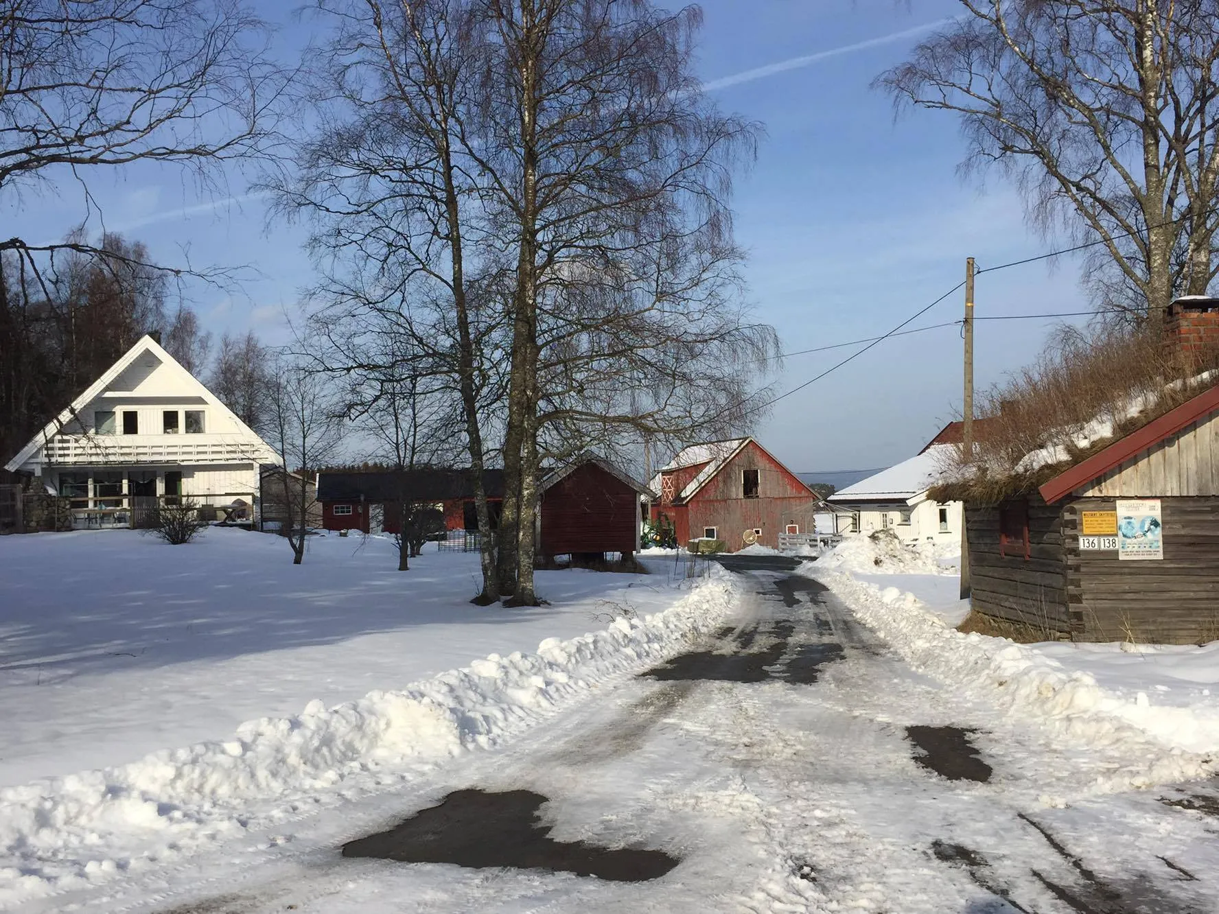 Klokkerstuen gård om vinteren