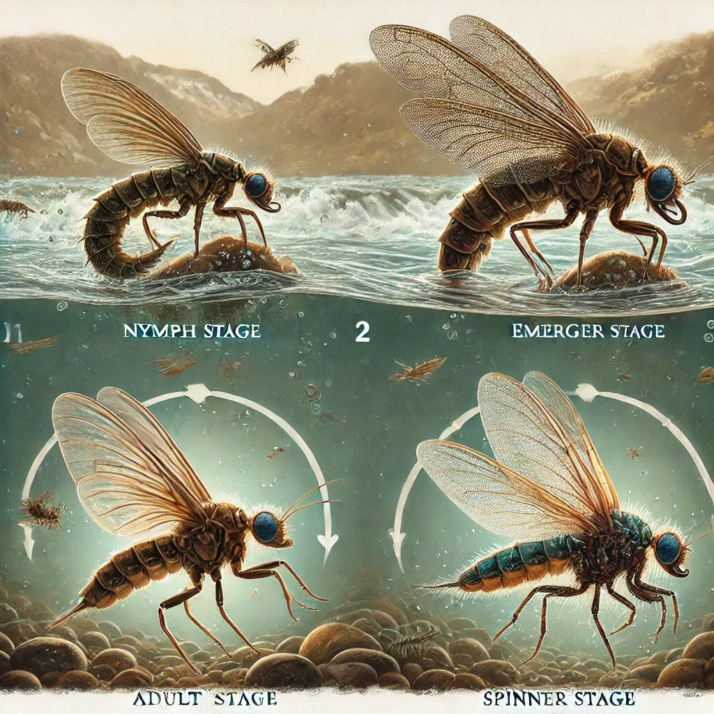 Insekter i alle stadier av livet.