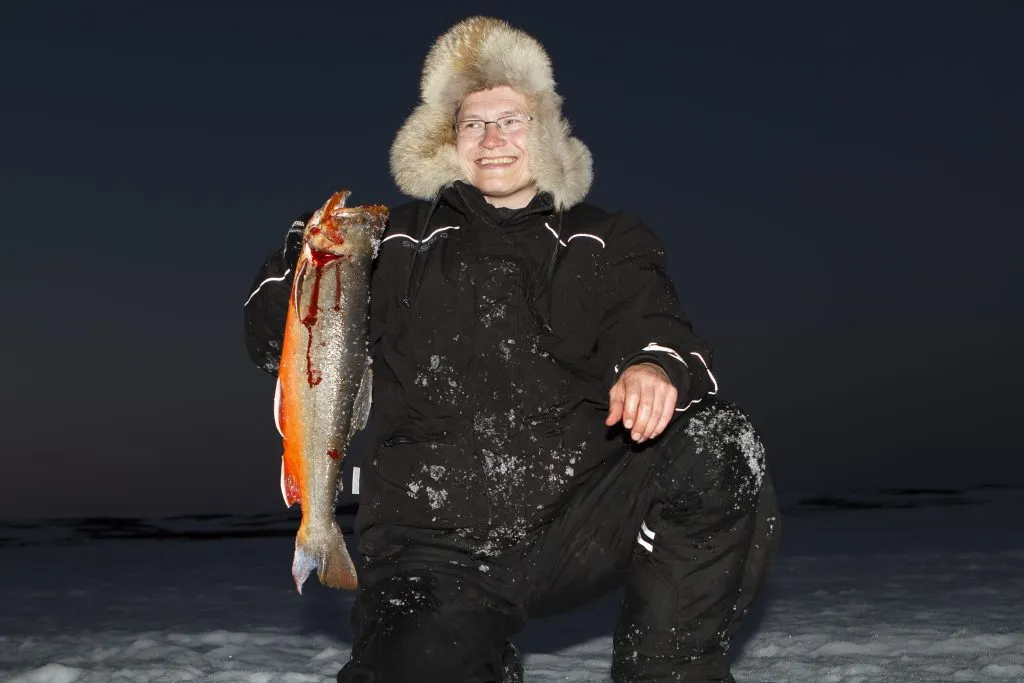 Bilde av Kjetil Reiersen med røye