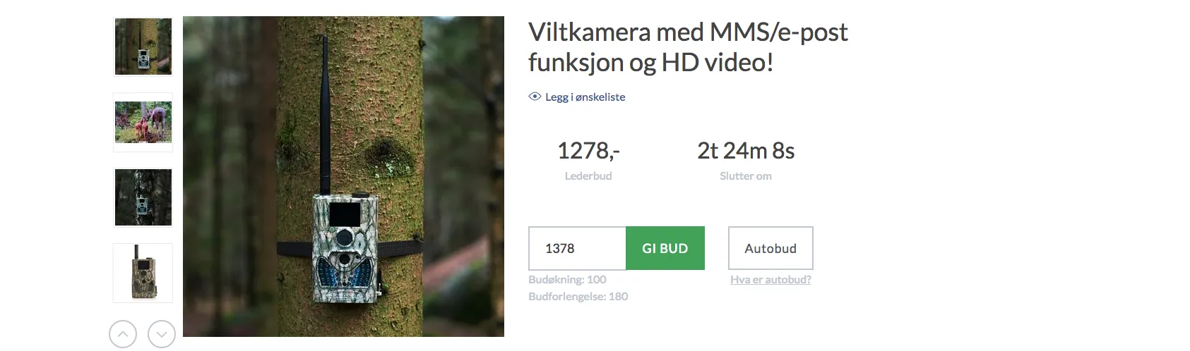 Scoutguard kamera fra netthandelen.no