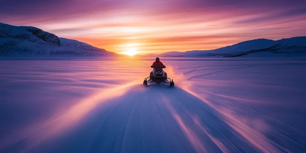 Snøscooter utleie i Troms og Finnmark for deg som ønsker å dra på isfisketur på vidda.