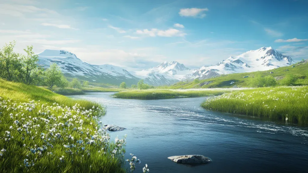 Fluefiske under midnattssolen i Nord Norge i 2025.